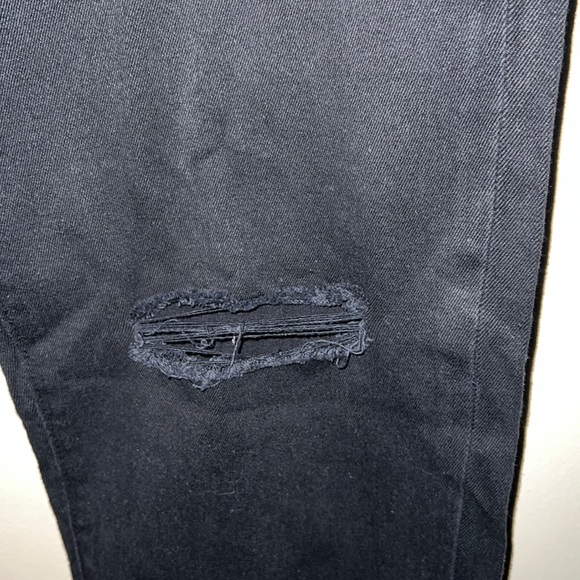 Men’s black straight leg denim jeans by Paper Money/size 42/ good condition - Picture 3 of 10